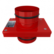 Fire protection: Shut-off device with lip seal